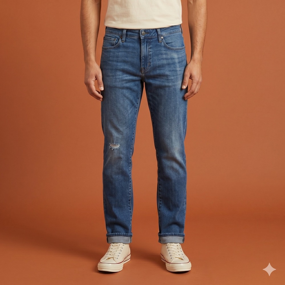 BONOBOS B1668 Premium Denim Straight Leg Jeans Men‎ 32x32 Blue